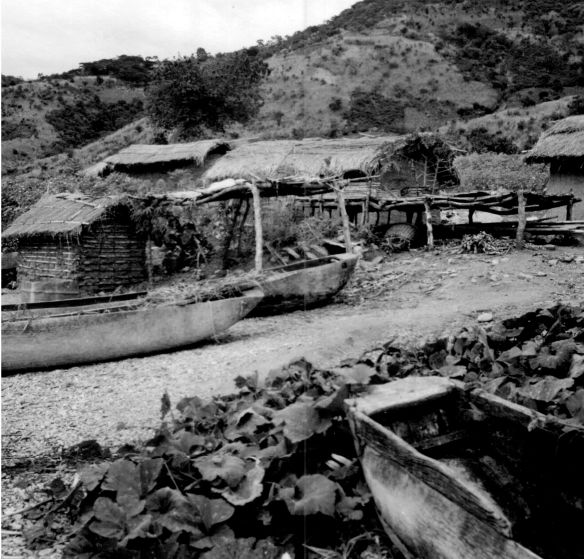 Zyoba canoes drying 1950