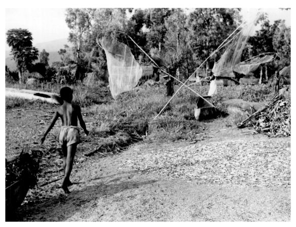 nets drying near zyoba village 1950